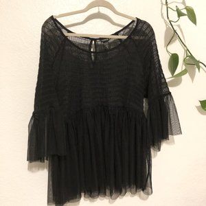 Torrid Sheer Ruffle Top